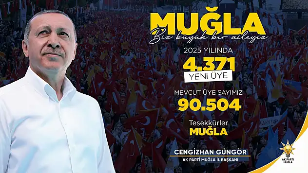 Muğla'da AK Parti Ailesi Büyüyor: Üye Sayısı 90 Bini Aştı