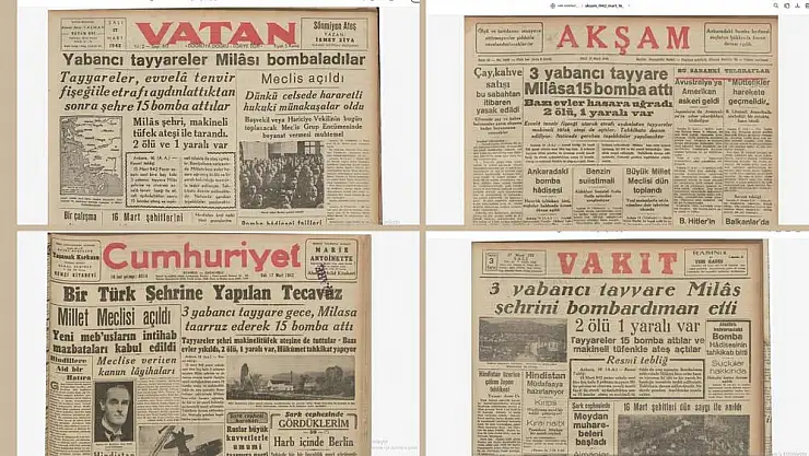 15 Mart 1942: Milas Üzerine Yağdırılan Bombalar ve Unutulan Bir Tarih