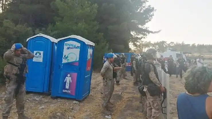 Akbelen’de Seyyar Tuvalet Gerginliği: 2 Gözaltı