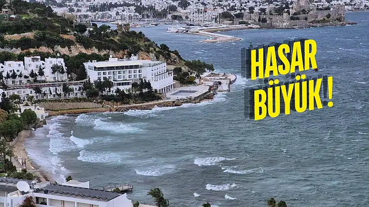 Fırtına Bodrum'u vurdu