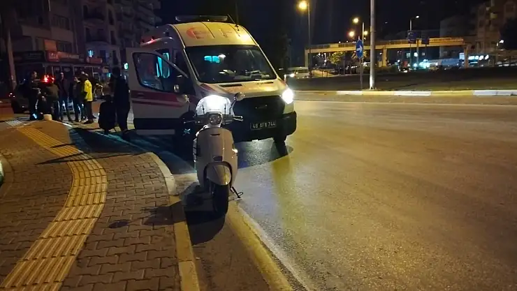 Gece Yarısı Yağlı Yol Kazası: Motosiklet Sürücüsü Kayarak Düştü