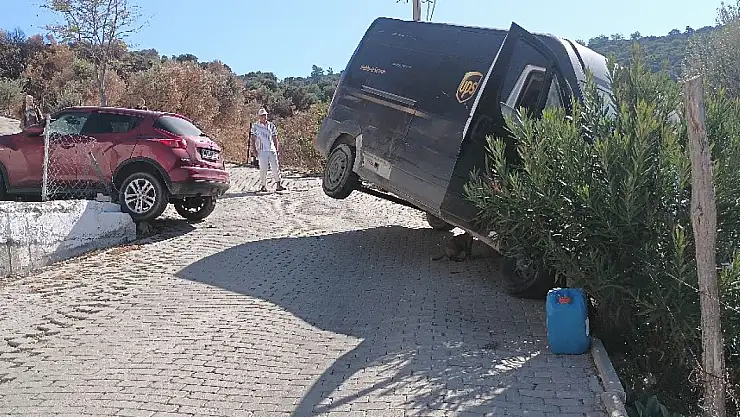 Güllük'te Kargo Aracı Facianın Eşiğinden Döndü