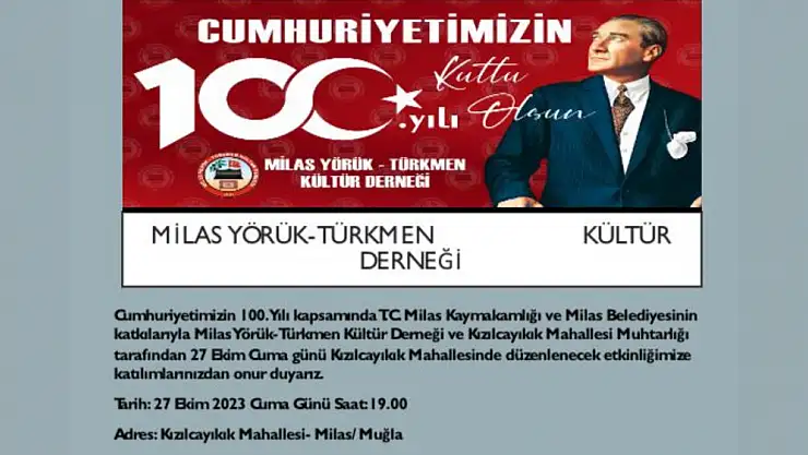 Kızılcayıkık’ta Yörük Türkmen Kültür Derneği’nin 100. Yıl Kutlaması