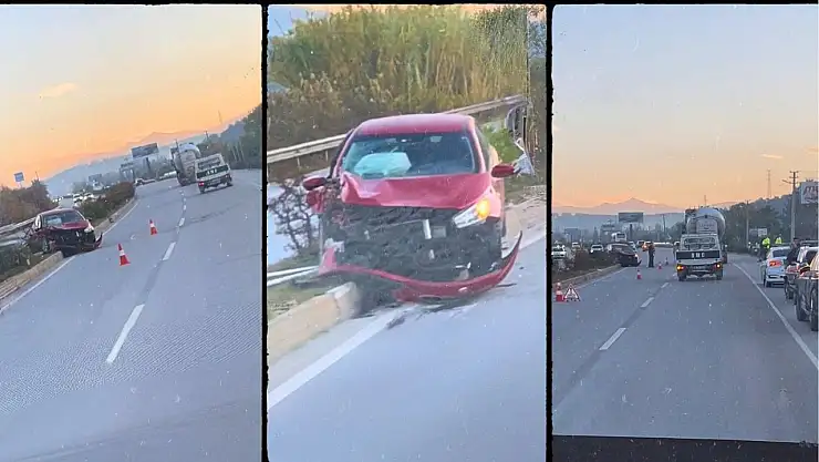 Milas-Bodrum Karayolunda Kaza: Otomobil Orta Refüje Çıktı, 2 Yaralı
