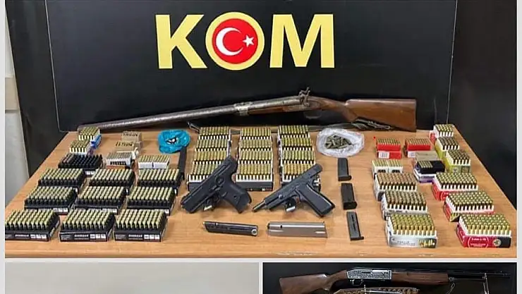 Milas Dahil 5 İlçede Eş Zamanlı Baskın: Silah ve Uyuşturucu Yakalandı