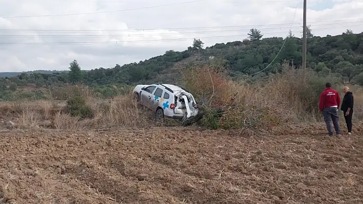 Milas Ören Karayolunda Köpeğe Çarpmamak İsterken Şarampole Uçtu