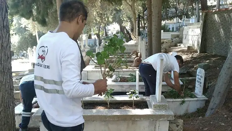 Milas Şehir Mezarlığında Sevgi ve Saygı Baharı: Çiçeksiz Mezar Kalmadı