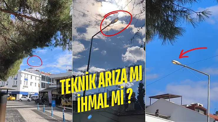 Milas'ta Gündüz Yanan Sokak Lambaları Yeniden Görüldü