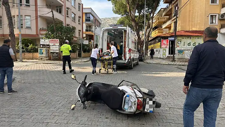 Milas'ta Motosikletten Düşen Sürücü Yaralandı