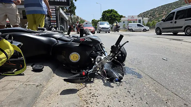 Milas'ta su birikintisi kazaya yol açtı: 1 kişi yaralandı