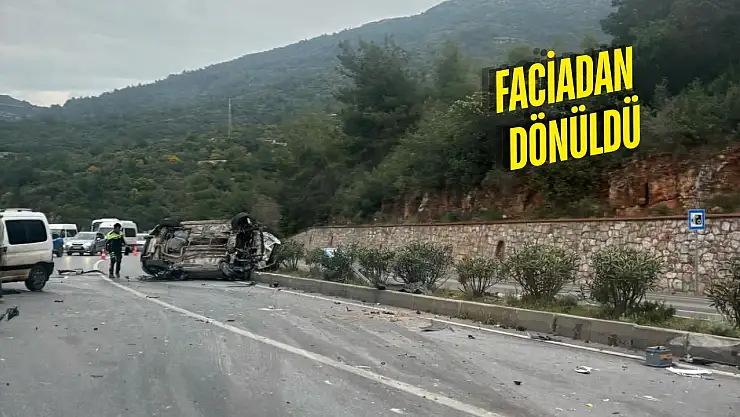Milas'ta yağışlı hava kazaya neden oldu: 3 araç çarpıştı 5 kişi yaralandı