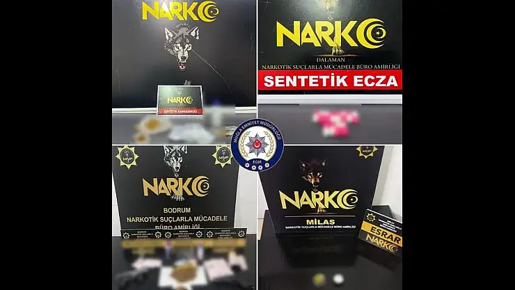 Milas ve Muğla Bölgelerinde Uyuşturucu Operasyonları: 17 Gözaltı, 6 Tutuklama