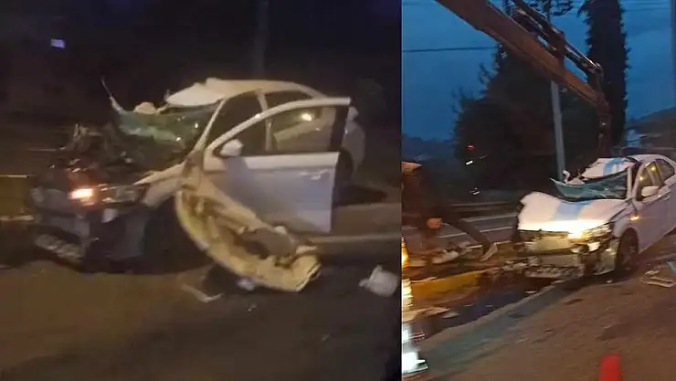 Milas’ta Trafik Kazası: Kontrolden Çıkan Araç Hurdaya Döndü