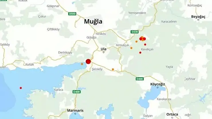 Muğla Bölgesinde Üst Üste Depremler Meydana Geldi