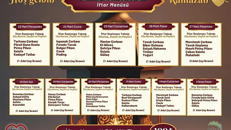 “Park Kafe & Restaurant’ta Hemşerilerimize Özel Ramazan İftarları”
