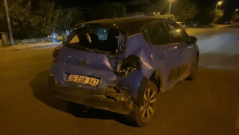 Milas'ta lastiği kopan araç zincirleme kazaya neden oldu 1 kişi yaralandı