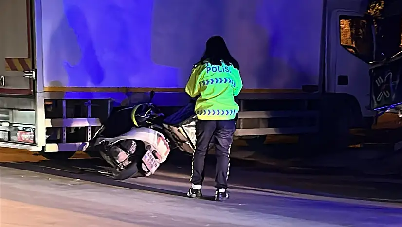 Milas'ta Motosiklet Kazası Korkuttu 1 Yaralı