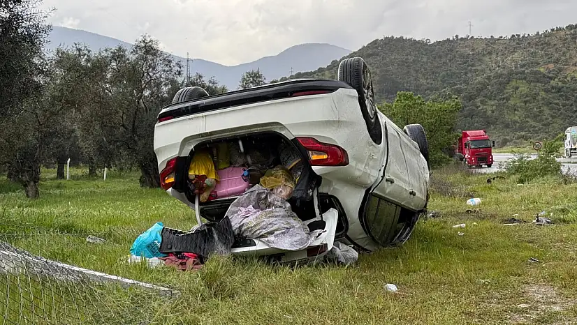 Milas'ta takla atan araçtan acı haber geldi: 1 Çocuk Yaşamını Yitirdi