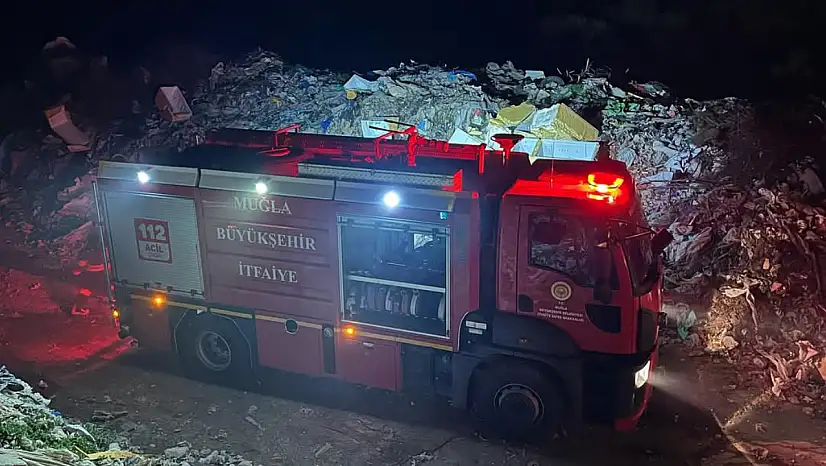 Yatağan şehir çöplüğünde büyük yangın
