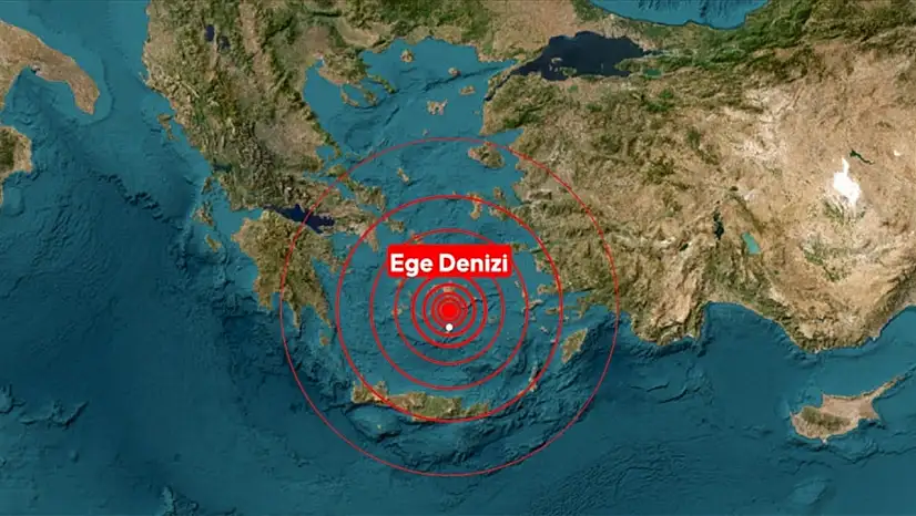 Son Dakika...Ege Denizi'nde 5.0 Büyüklüğünde Deprem Meydana Geldi!
