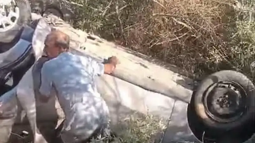 Damlıboğaz Yolunda Feci Kaza: Araç Şarampole Yuvarlandı