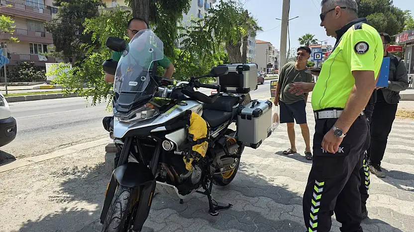 Dünya Turu Yapan Çift Milas'ta Yola Dökülen Yağ Sebebiyle Kaza Yaparak Yaralandılar