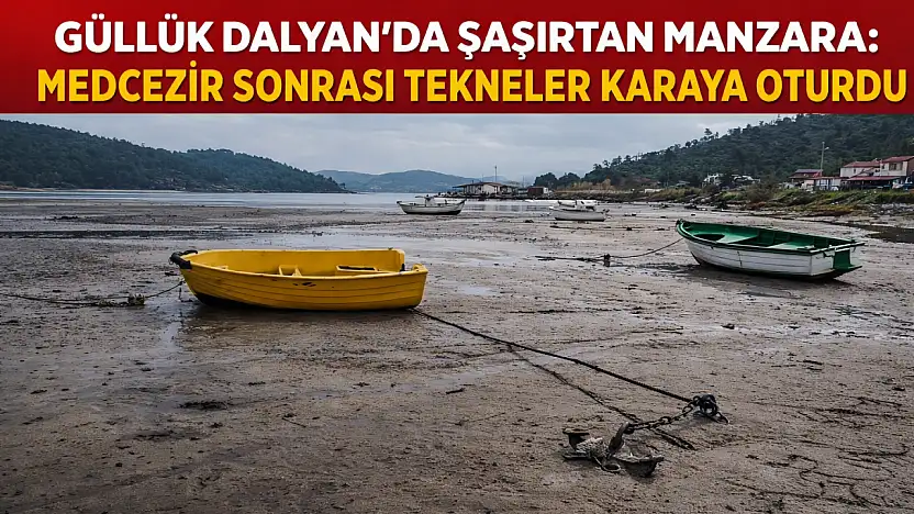 Güllük Dalyan'da Şaşırtan Manzara: Deniz Metrelerce Geri Çekildi!