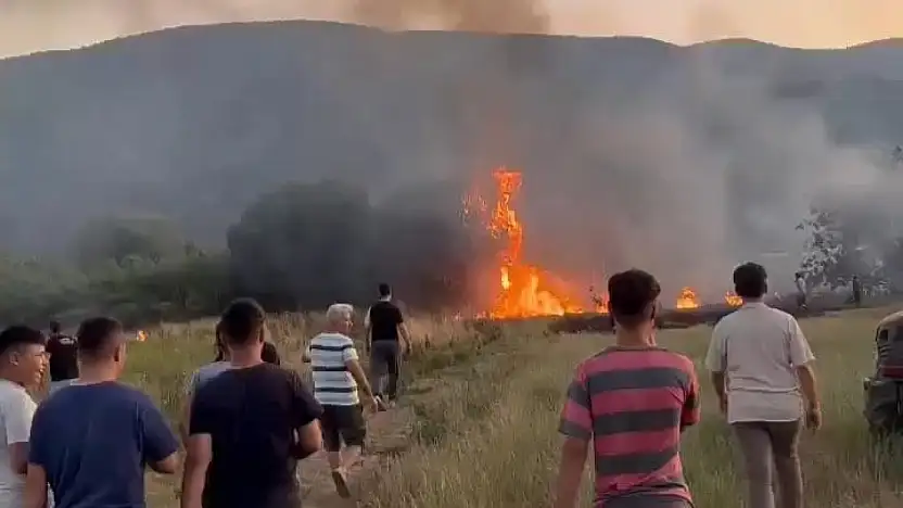 Milas Kurudere'de Yangın Paniği: Alevler Tarlalara Sıçradı