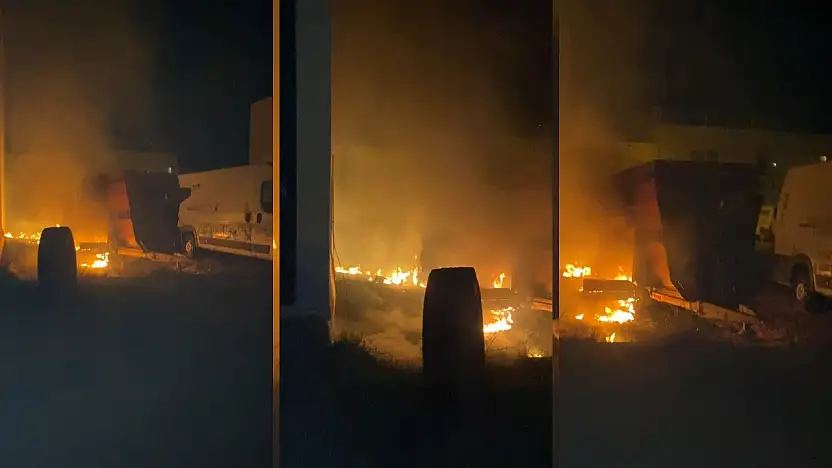 Milas Selimiye'de Sanayi Sitesinde Yangın Paniği