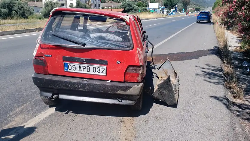 Milas-Söke Karayolunda Otomobil Bariyere Çarptı: Sürücü Yaralandı