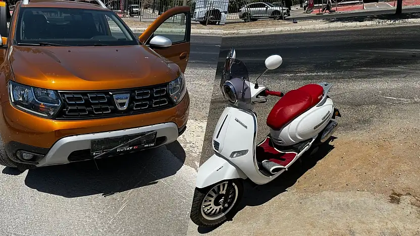 Milas'ta AVM Önünde Otomobil ile Motosiklet Çarpıştı: 1 Kişi Yaralandı