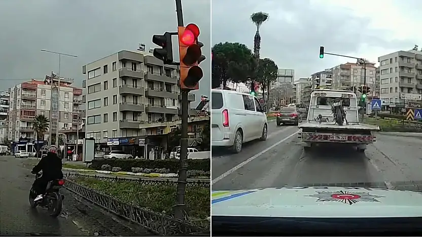 Milas'ta 'Katlanır Plaka' Kurnazlığı Emniyete Takıldı: Sürücü Yakalandı, Motor Bağlandı!