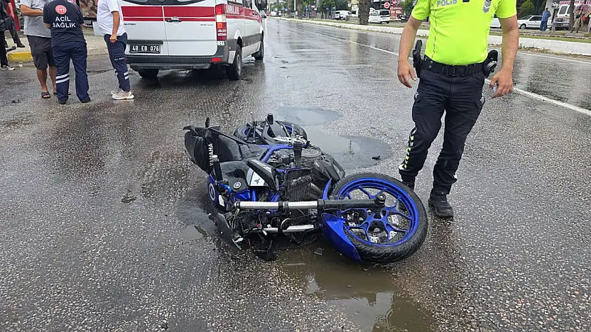 Milas'ta Motosiklet ile Kamyonet Çarpıştı: Bir Kişi Yaralandı