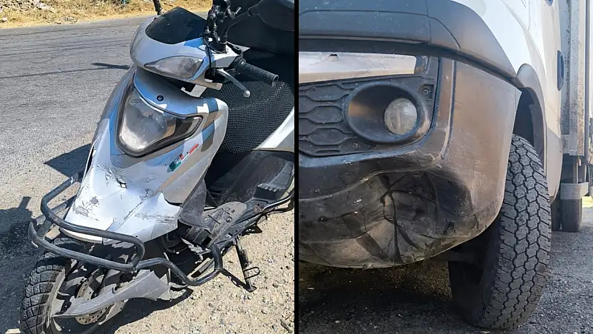 Milas'ta Virajda Kontrolünü Kaybeden Motosikletli Kamyonetle Çarpıştı