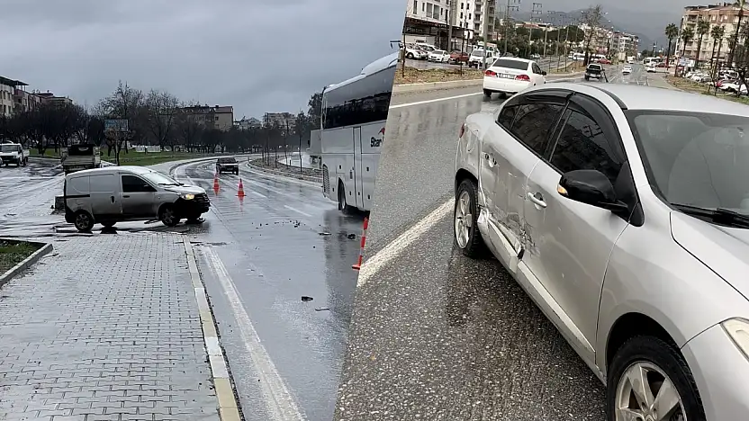 Milas'ta yola aniden çıkan araç kazaya neden oldu 1 kişi yaralandı