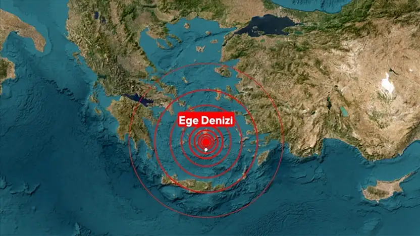 Son Dakika...Ege Denizi'nde 5.0 Büyüklüğünde Deprem Meydana Geldi!