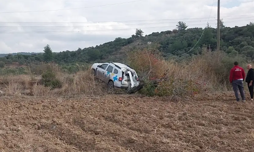 Milas Ören Karayolunda Köpeğe Çarpmamak İsterken Şarampole Uçtu
