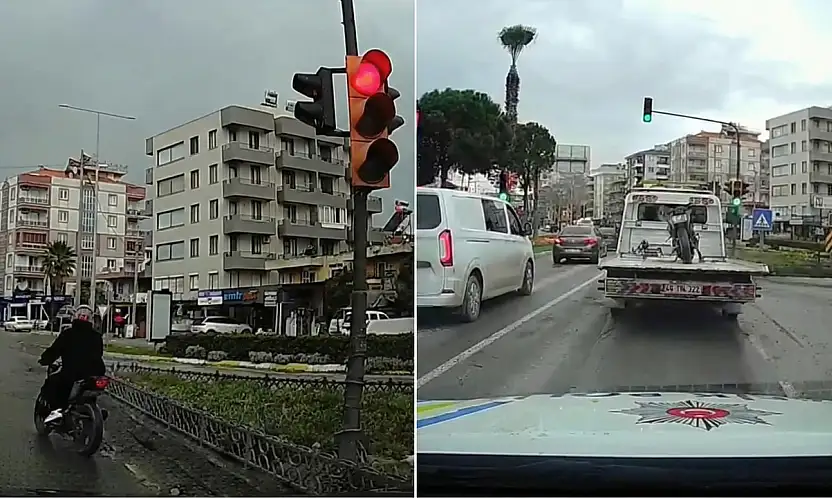 Milas'ta 'Katlanır Plaka' Kurnazlığı Emniyete Takıldı: Sürücü Yakalandı, Motor Bağlandı!
