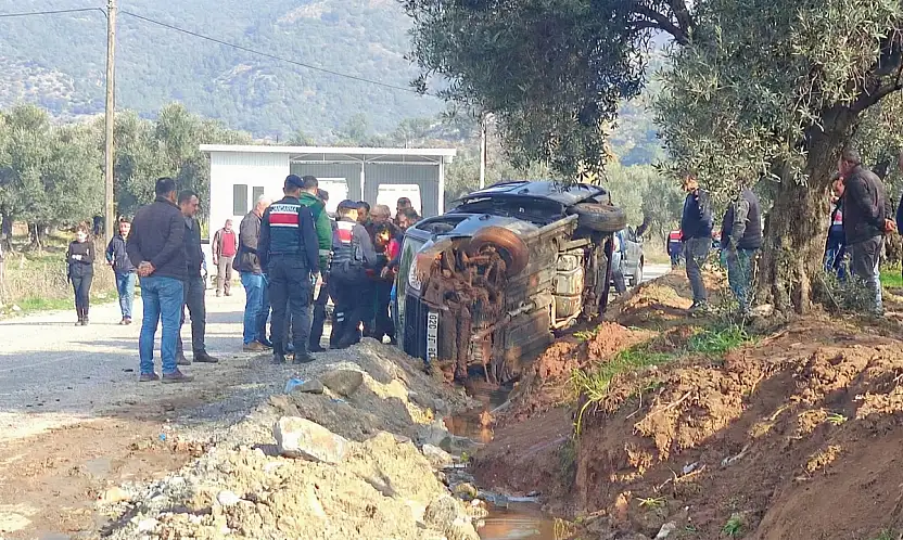 Milas'ta Korkutan Kaza: Kontrolden Çıkan Araç Kanala Devrildi: 1 Yaralı