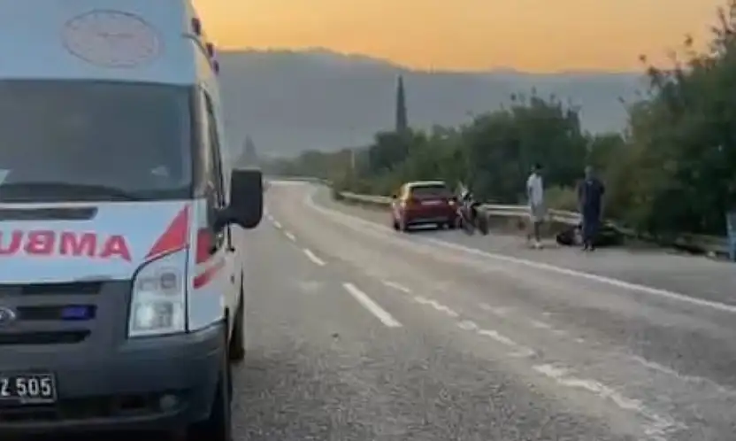 Milas'ta Motosiklet Kazası: Lastik Patladı, Sürücü Yaralandı