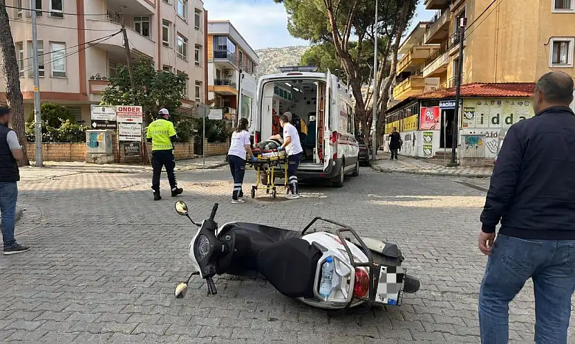 Milas'ta Motosikletten Düşen Sürücü Yaralandı