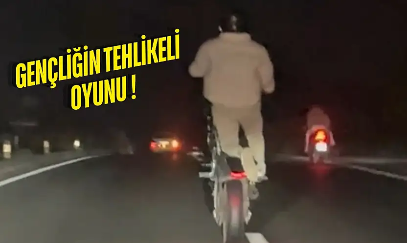 Milas'ta Plakasız Motosikletli Gençler Ölümle Dans Ediyor