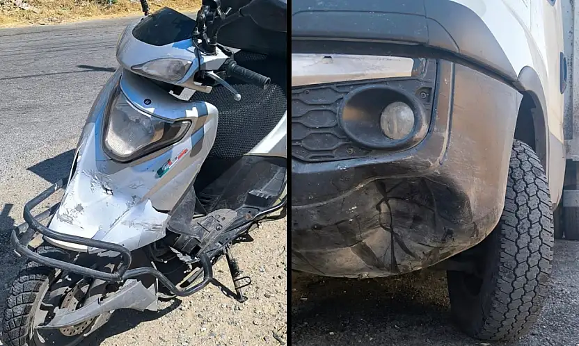 Milas'ta Virajda Kontrolünü Kaybeden Motosikletli Kamyonetle Çarpıştı